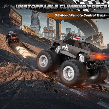 Remote Control Car for Boys 4-7, All Terrain Upright Walking Remote Control Truck, 1:24 Off-Road Pick-up RC Cars with 360°Spins, Light, Rechargeable RC Truck for Boys 8-12 Christmas Birthday Gift
