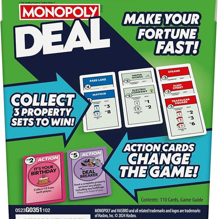 Monopoly Deal Card Game - English Version