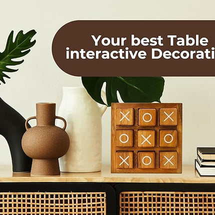 BSIRI Wooden XO Blocks (L) Tic Tac Toe Board Games - Ideal for Kids Games, Family Games and Game Night for Adults, Farmhouse Decor for Coffee Table Decor and Unique Gifts for All Occasion (5.5 Inch)