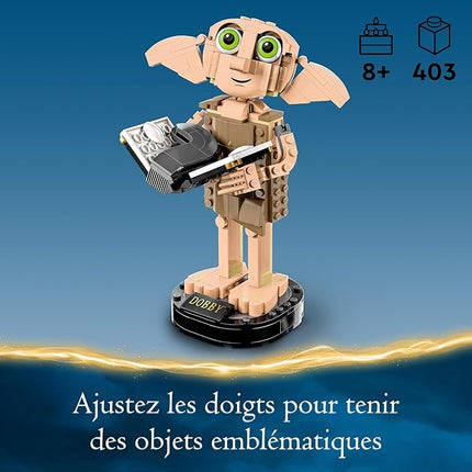 LEGO Harry Potter Dobby The House Elf Set - Easter Gifts for Children and All Fans from 8 Years - Movable Iconic Figure - Toy - Bedroom Accessory & Decoration - Character Collection - 76421
