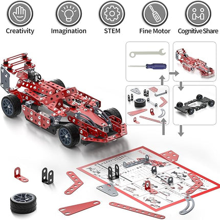 Lucky Doug Building Kit Model Car Set - STEM Project Building Toys for Kids Ages 8-12, Assembly Building Vehicle for Boys 8 9 10 11 Years Old