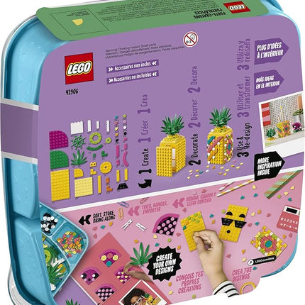 LEGO DOTS Pineapple Pencil Holder 41906 DIY Craft Decorations Kit, A Fun Craft kit for Kids who Like Arts and Crafts Projects, That Also Makes a Great Holiday or Birthday Gift (351 Pieces)