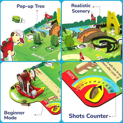 Smartivity Mini Golf Table Top Game for Kids Ages 6 to 12 | Build & Play with Your Own Golf Course | Birthday Gift for Smart Kids | DIY STEM Toys for Boys & Girls 6,7,8,9,10,11,12 Years Old