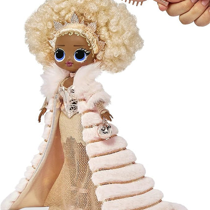 L.O.L. Surprise! Holiday OMG 2021 Collector NYE Queen Fashion Doll with Gold Fashions, Accessories, New Year's Celebration Outfit, Light Up Stand– Gift for Kids & Collectors, Toys Girls Ages 4 5 6 7+