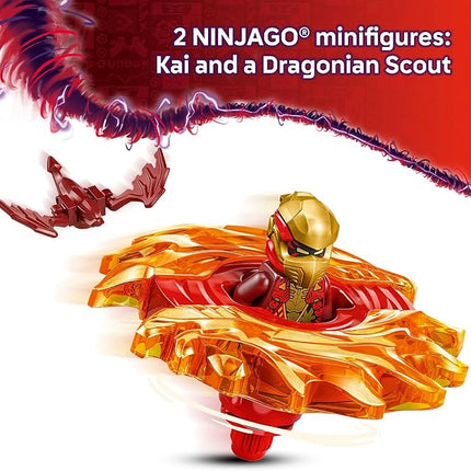 LEGO NINJAGO Kai's Dragon Spinjitzu Spinner - Spinning Blade Battle Building Toy for Kids, Boys and Girls, Ages 6+ - with 2 Minifigures - Gift Idea for Birthdays - 71823