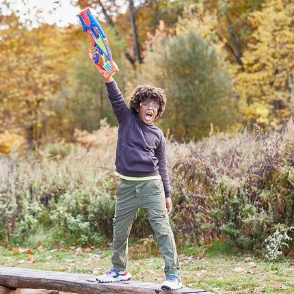 NERF DinoSquad Terrodak, 4 Blasting, Storage, 12 Elite Dart Foam Blasters, Dinosaur Toys for Kids Outdoor Games