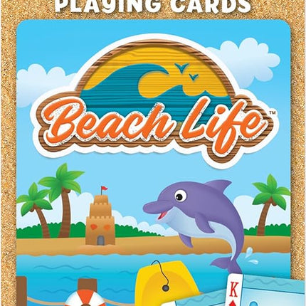 Masterpieces Beach Life Themed Cards - 54 Card Deck, Novelty Design for Adults & Unisex, Multi-Color, Nature Theme