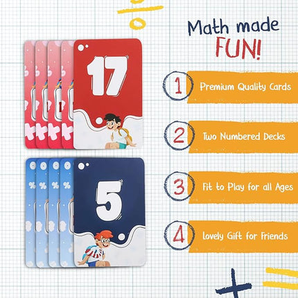 It's Mathive Card Game for Kids – Interactive Math Game Learning Games for Teens, Adults – Easy Gameplay Fast Paced Smart Games for Classroom, Home – Fun and Educational Game