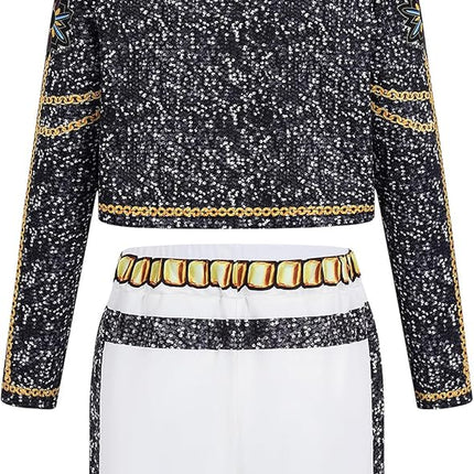 Girls Demon Pop Singer Hunters Costume 3-14 Years Stage Dance Idol Cosplay Outfit, Kids Halloween Costumes