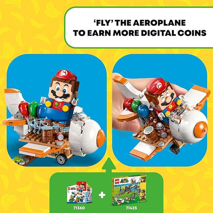 LEGO Super Mario Diddy Kong's Mine Cart Ride Expansion Set 71425, Collectible Building Toy with Brick Built Funky Kong Figure, Super Mario Gift Set for Kids Ages 8-10 to Combine with a Starter Course