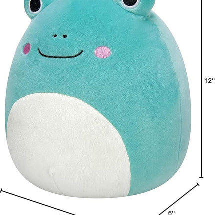 Squishmallows Original 12-Inch Ludwig Teal Frog with Mint Green Belly - Medium-Sized Ultrasoft Official Jazwares Plush