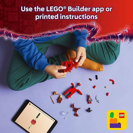 LEGO NINJAGO Kai's Dragon Spinjitzu Spinner - Spinning Blade Battle Building Toy for Kids, Boys and Girls, Ages 6+ - with 2 Minifigures - Gift Idea for Birthdays - 71823