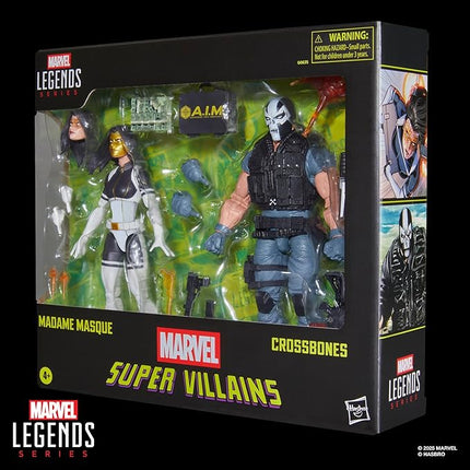 Marvel Legends Series Madame Masque & Crossbones, Marvel Super-Villains Comics Collectible 2-Pack, 6-Inch Action Figures (Amazon Exclusive)