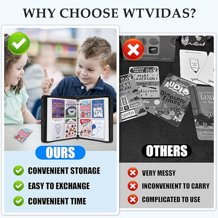 Yoto Card Holder,480 Pockets Large Capacity Card Binder,Waterproof Card Storage Bag with Removable Sleeves for Yoto Player Cards 60 Pages of Removable Sheets Hold Up 480 for Yoto Player Cards