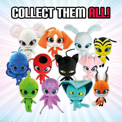 Miraculous Ladybug - Kwami Plush Kit, Mon Ami, 9-Inch Plush with Resin Eyes and Lifesize 5-Inch Stuffed Toy with Matching Backpack Keychain, Toys for Kids - Mullo