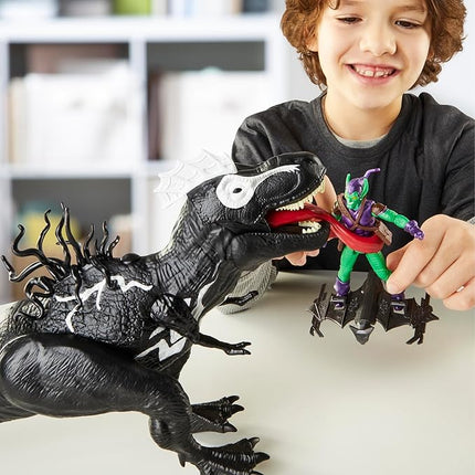 SPIDER-MAN Marvel Epic World of Action VenomVersus Venomsaurus Rex 16-Inch (40cm) Action Figure with Dino Chomp Action, Super Hero Toys for Kids Ages 4+
