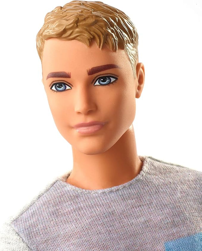 Barbie Ken Doll & 5 Travel-Themed Accessories, Includes Backpack that Opens & Closes, Fashion Doll with Dark Brown Hair