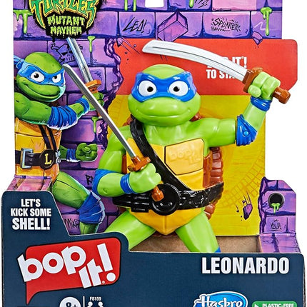 Bop It! Teenage Mutant Ninja Turtles Leonardo Edition Game for Kids Ages 8 and Up, Teenage Mutant Ninja Turtles Toys, for 1 or More Players