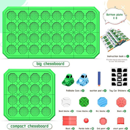 Logic Road Builder Games Toys: STEM Toys for 4 Year Old Kids Montessori Board Game Brain Teaser Puzzles Preschool Learning Activities Educational Toy for Toddler Ages 3 5 6 7 8-12 Boys Girls Gifts
