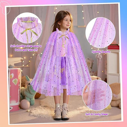 Meland Princess Dress Up - Dress Up Clothes for Girls with Toys,Christmas Birthday Gift for Toddler Girls 3,4,5,6,7,8 Years