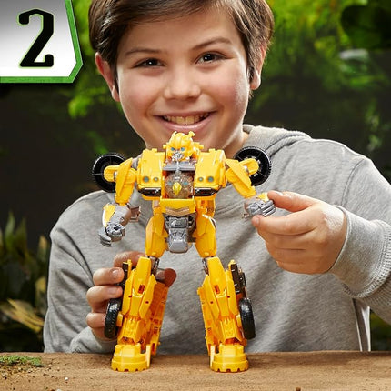 Transformers Toys Rise of The Beasts Movie, Beast-Mode Bumblebee Converting Toy with Lights and Sounds, Ages 6 and up, 10-inch