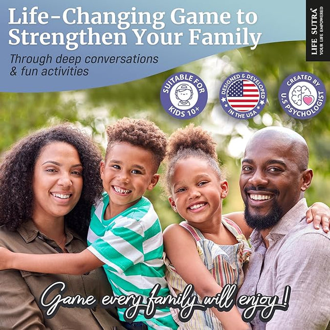Family Conversation Starters Cards Games For Kids 10 +, Teens and Adults, Car Travel Communication Card Game, Social Skill & Mindful Therapy Talk w 400 Questions & Activities, Fun Gifts For Families