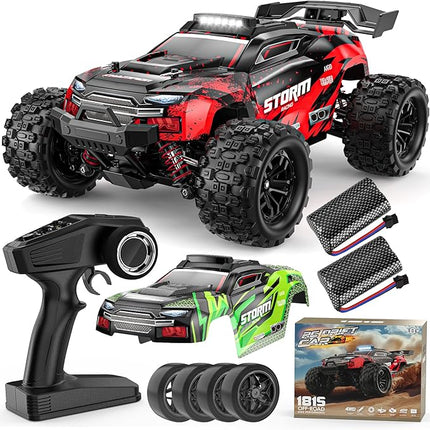 1:18 RC Cars, 2.4GHz 4WD High Speed 40 KM/H Remote Control car with Drift Wheel, All Terrain Off Road Monster Truck RC Drift Car with Gyro for Adults Boys 8-12