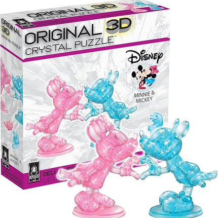 BePuzzled | Disney Minnie and Mickey Mouse Heart Deluxe Original 3D Crystal Puzzle, Ages 12 and Up