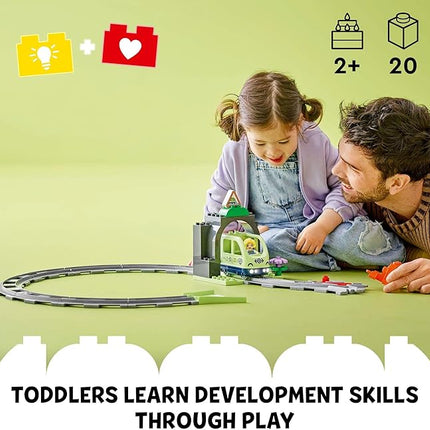 LEGO DUPLO Town Train Tunnel and Tracks Expansion Set - 10 Extra Pieces of Train Tracks - Preschool and Toddler Train Set, Ages 2+ - Building Toy for Boys and Girls - 10425