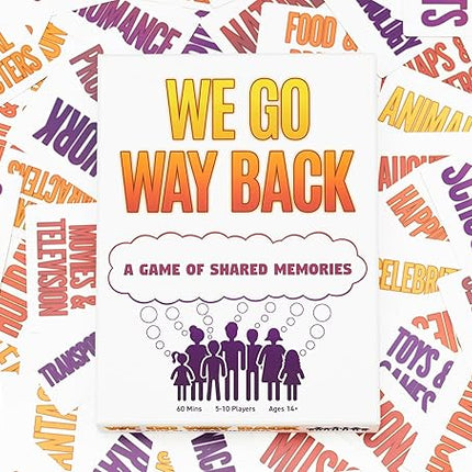 We Go Way Back – Board Games for Adults – Family Games – Party Games - Game Night – Give Clues, Cues, and Codes - Best Friend Game – Do You Know Your Family and Friends