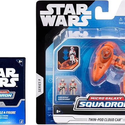 Star Wars Micro Galaxy Squadron Cloud Car Mystery Bundle - 3-Inch and 2.5-Inch Vehicles with Accessories (Amazon Exclusive)