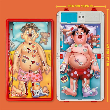 Operation Electronic Board Game with All-in-One Carrying Case | 2 Ways to Play | Ages 6+ | 1+ Players | 10 Mins. | Fun Kids Games