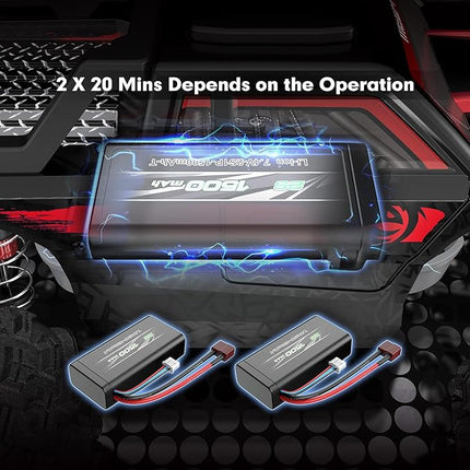 MEW4 1/16 Brushless RC Car, 4X4 RC Offroad Trucks, Portable RC Cars Fast 42 Km/h for Adults, High Speed RC Car, Electric Stadium RC Truck for Adult, Red Black