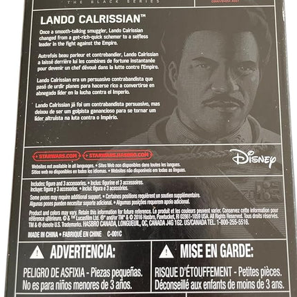 Star Wars, 2016 The Black Series, Lando Calrissian Exclusive Action Figure, 3.75 Inches