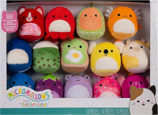 Squishmallows Original Micromallows Plush Rainbow 14-Pack (Amazon Exclusive)