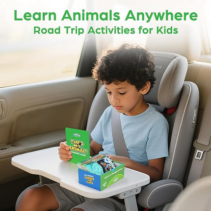 BenBen Guess Animal Card Games for Kids Family, 100 Cards, Educational Board Games for Travel, Classroom, Camping, Party, Car, Airplane, Road Trip Activities for Boys, Girls Ages 5+