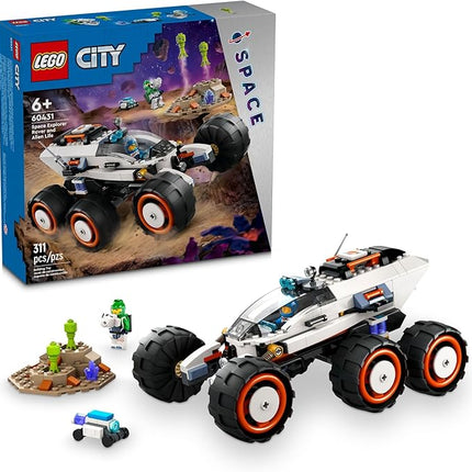 LEGO City Space Explorer Rover and Alien Life Toy, Space Gift for Boys and Girls Ages 6 and Up with 2 Minifigures, Robot and Extraterrestrial Figures, Pretend Play STEM Toy, 60431