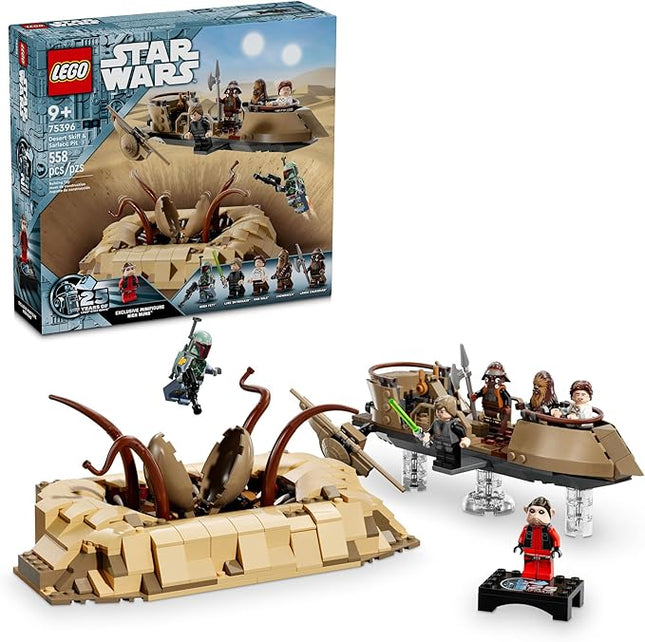 LEGO Star Wars: Return of The Jedi Desert Skiff & Sarlacc Pit, Vehicle Building Set with 25th Anniversary Minifigure Nien Nunb, Collectible Toy for Star Wars Fans, Gift for Kids Ages 9 and Up, 75396