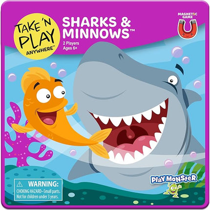 PlayMonster Take N Play, Anywhere Sharks & Minnows, Board Games for Kids- Board Games for Family Night, Family Games, Game Night, Family Board Games, Kids Toys, Travel Games, Preschool Toys, Ages 6+