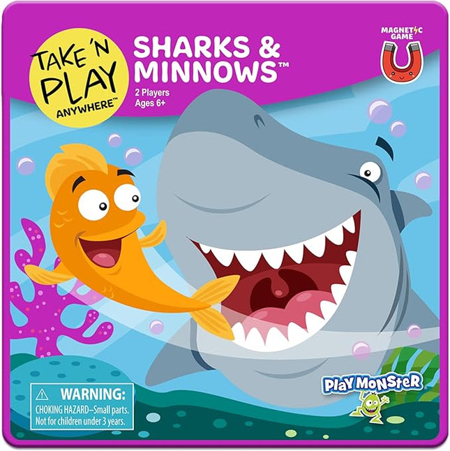PlayMonster Take N Play, Anywhere Sharks & Minnows, Board Games for Kids- Board Games for Family Night, Family Games, Game Night, Family Board Games, Kids Toys, Travel Games, Preschool Toys, Ages 6+