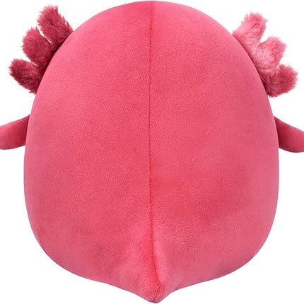 Squishmallows Original 8-Inch IndieMae Maroon Axolotl with Fuzzy Belly and Hearts Embroidery - Official Jazwares Plush