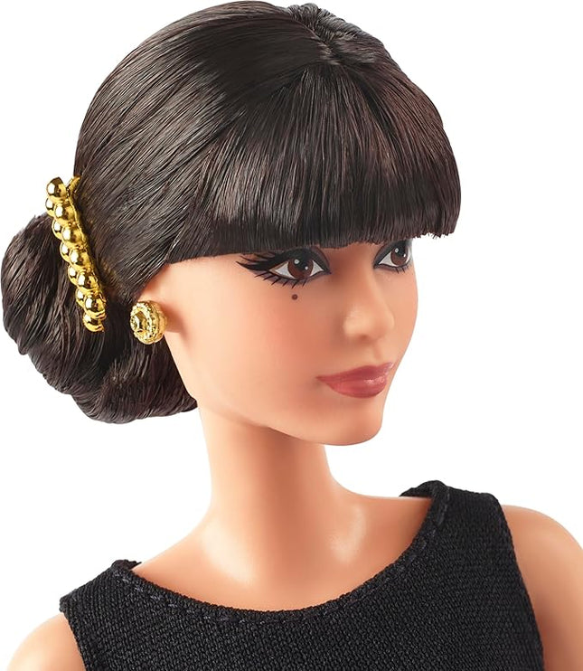 Barbie Signature Tribute Collection Rita Moreno Collectible Doll in Black & Gold Gown with Gloves and Shoes, Includes Doll Stand