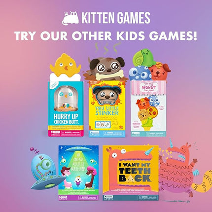 Exploding Kittens You Little Stinker 2-5 Players - Ages 4+ - 5 Minutes to Play - Matching Game with Dice and Shaker - Kid Friendly Dice Game, Family Game Night, Engaging Kids Game