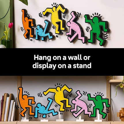 LEGO Art Keith Haring – Dancing Figures - Home Decor Building Set for Adults - Wall Art Decor - Gift Idea for Men, Women who Enjoy DIY Arts and Crafts - 31216