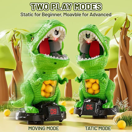 Dinosaur Shooting Toys for Kids 3-5 Years, Movable Target Shooting Games with 2 Air Pump Launcher, Interactive Competition Game Gift for Boys and Girls Ages 3 4 5 6 7 8 Years Old