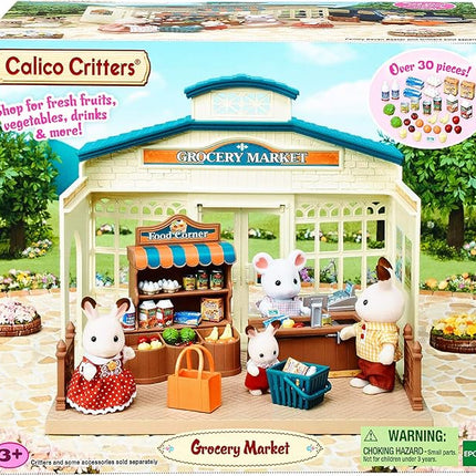 Calico Critters Grocery Market - Shop, Play, and Let Creativity Bloom!, Cream & Brown