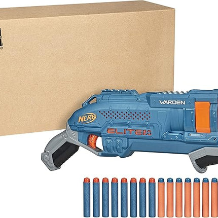 Nerf Elite 2.0 Warden DB-8 Blaster, 16 Official Nerf Darts, Blast 2 Darts at Once, Tactical Rail, Slam Fire