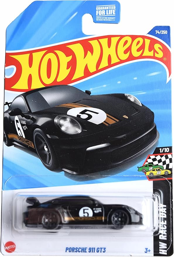 Hot Wheels Porsche 911 GT3, HW Race Day 1/10 [Black] 74/250
