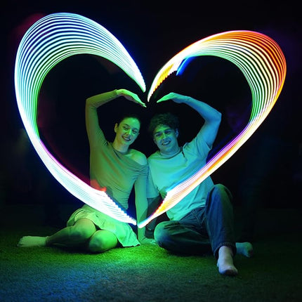 TOSY Flying Ring - 12 LEDs, Super Bright, Lost Mode, Auto Light Up, Camping Essentials for Kids/Teens/Boy/Girl, Safe & Soft, Waterproof, Pool/Beach Games, Lightweight Toy, 2-Pack (Blue)