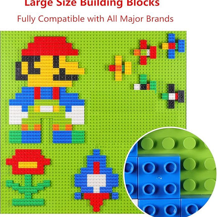 burgkidz 214-Piece Large Building Blocks for Toddlers with Storage Bucket – Big Bricks Compatible with Major Brands – STEM Educational Toys for Kids Ages 2-6, Boys & Girls (Classic Colors)